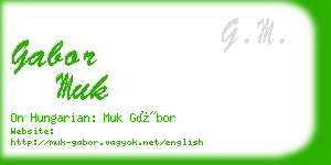 gabor muk business card